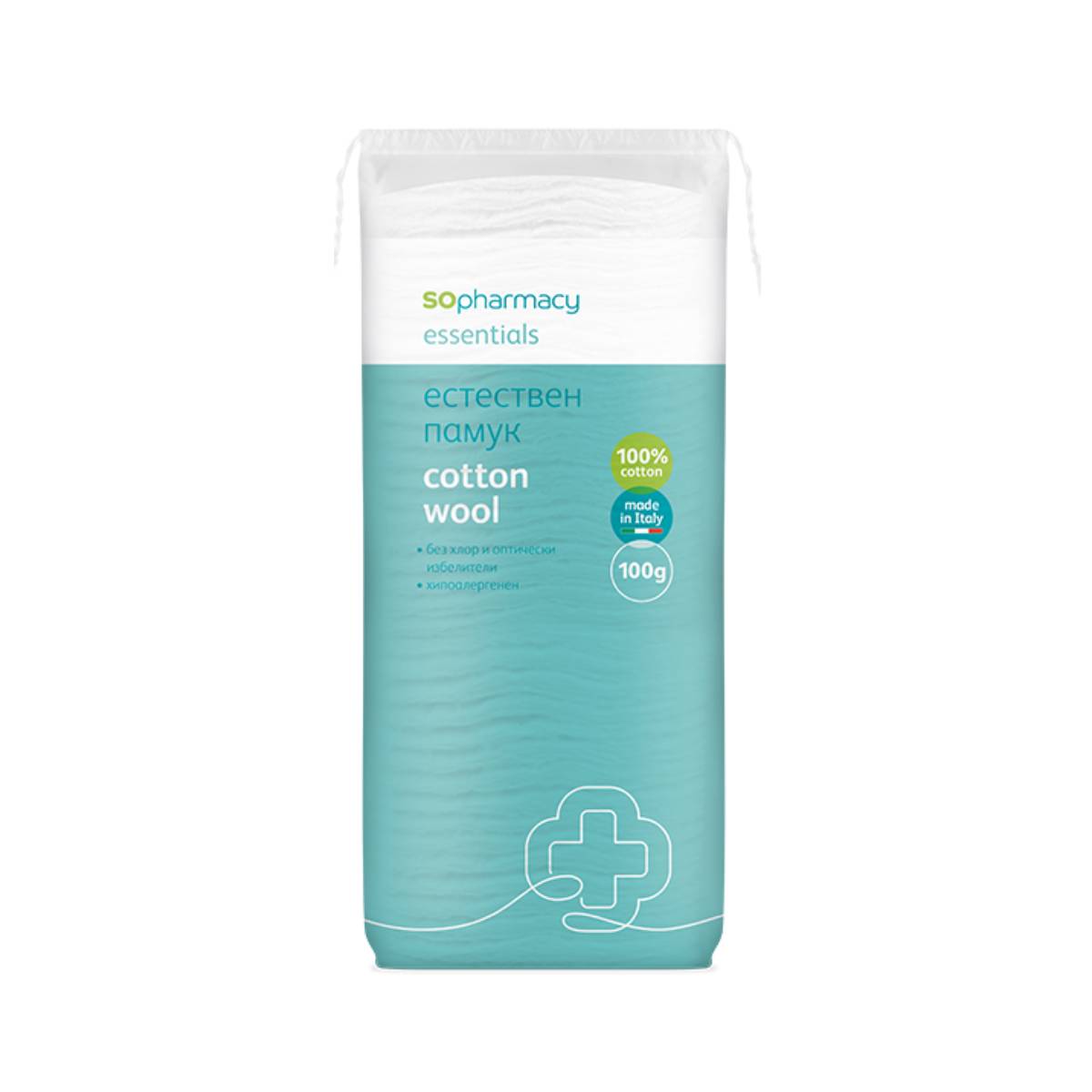 SOpharmacy Essentials Естествен памук х100 г.